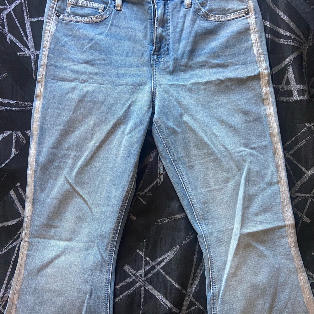 Rock & Roll Cowgirl Blue Flare Jeans - Picture 4 of 4